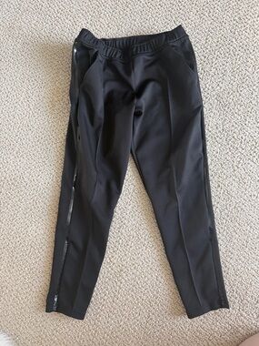 Zella Black Knit Tuxedo Stripe Trouser, M